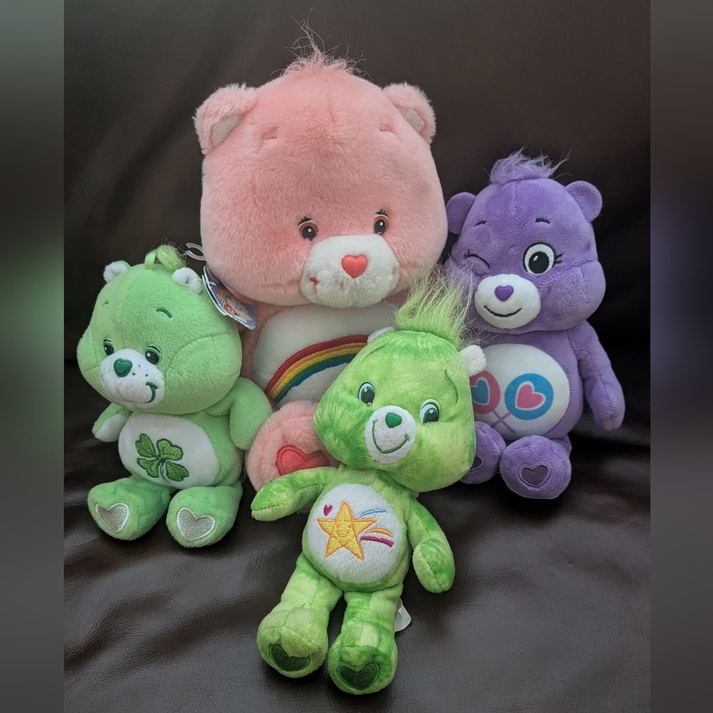Care Bears Pink and Green Stuffed Animals Collection